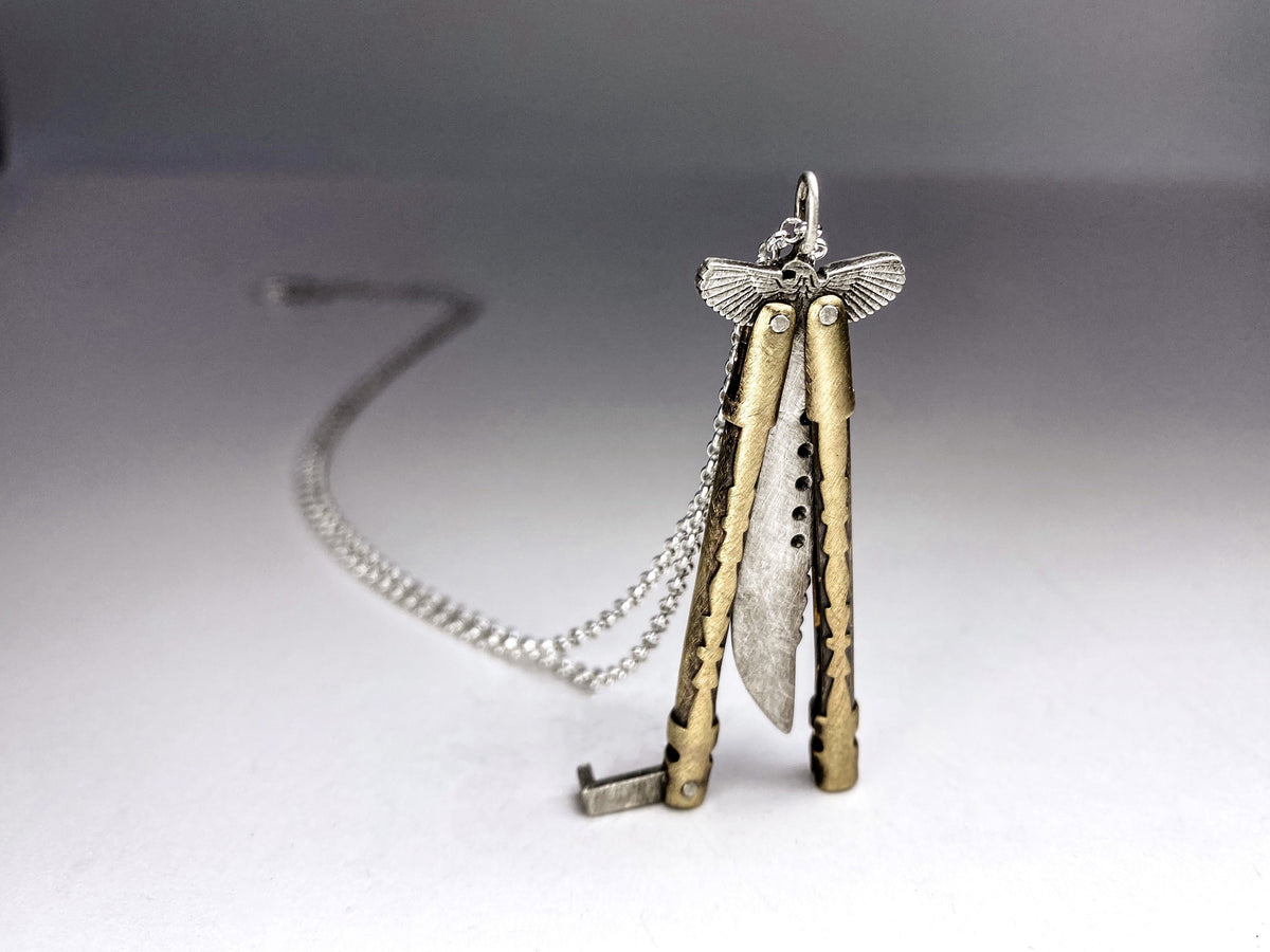 Balisong "Butterfly Knife" Pendant MadetoOrder Samonte Cruz Studios