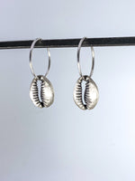 Finery Sea Shell Earrings, Sterling Silver Hoops | Made-to-Order