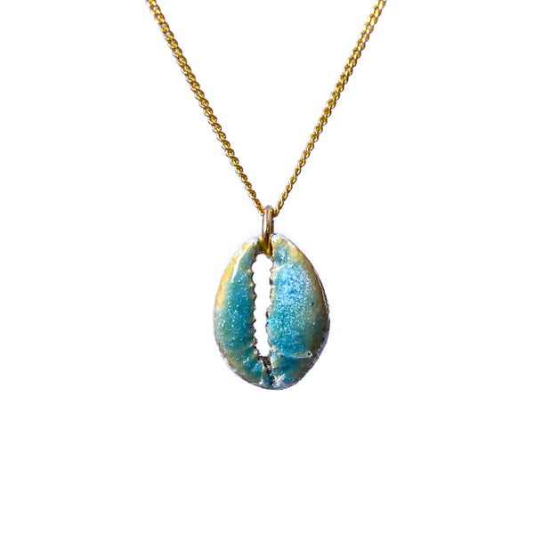 Finery Sea: Enameled Shell Pendant  | Made-to-Order