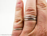 Sterling silver hammered ring, Samonte Cruz Studios