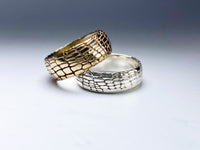 Solid Gold Crocodile Skin Texture Ring: Made-to-Order