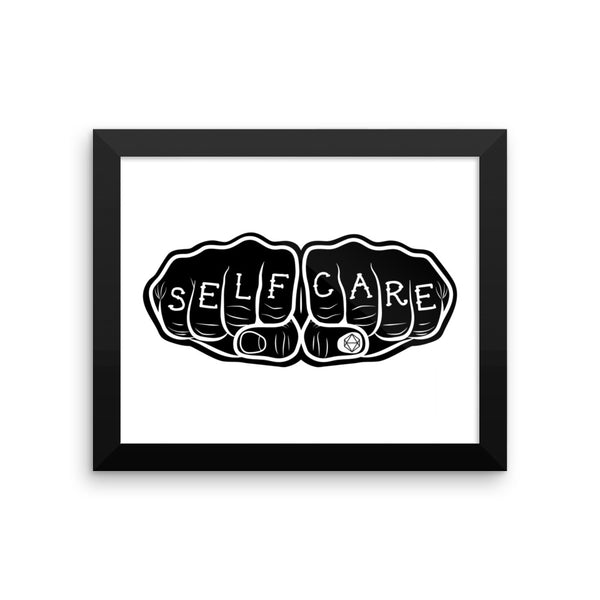 Self-Care Knuckle Tattoo | Framed Print, 8"x10" - Samonte Cruz Studios